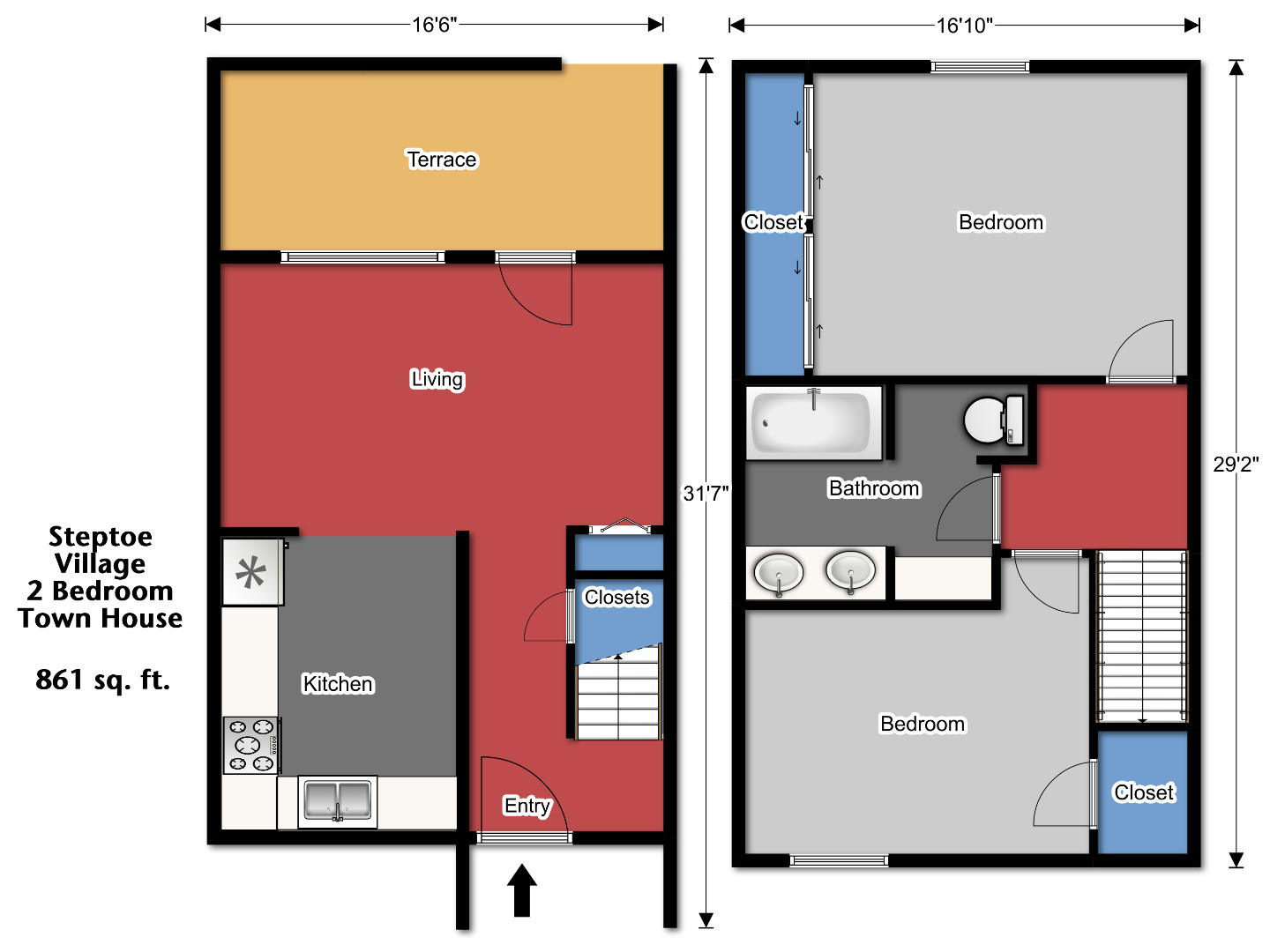 Steptoe Two Bedroom Townhouse